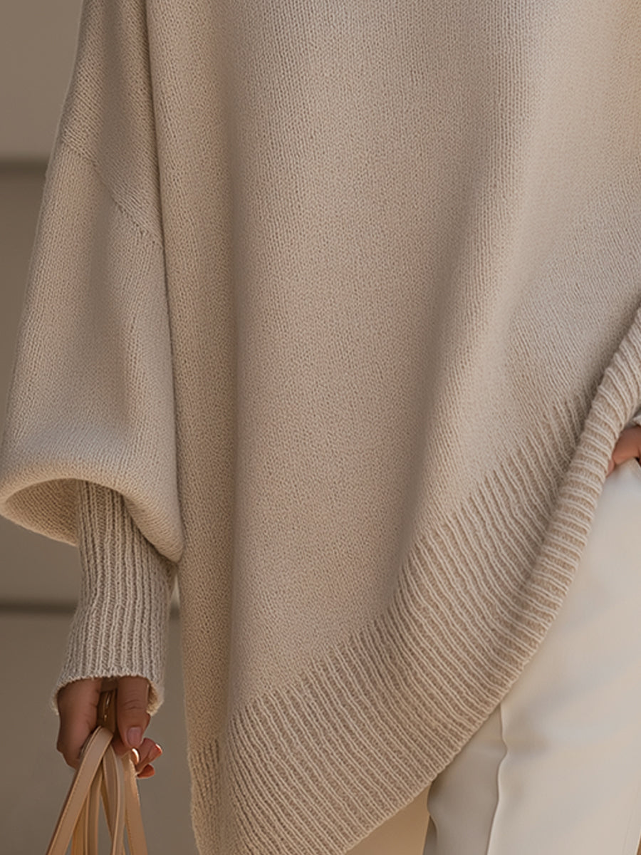 Jennifer | Jersey oversize con drapeado y escote amplio