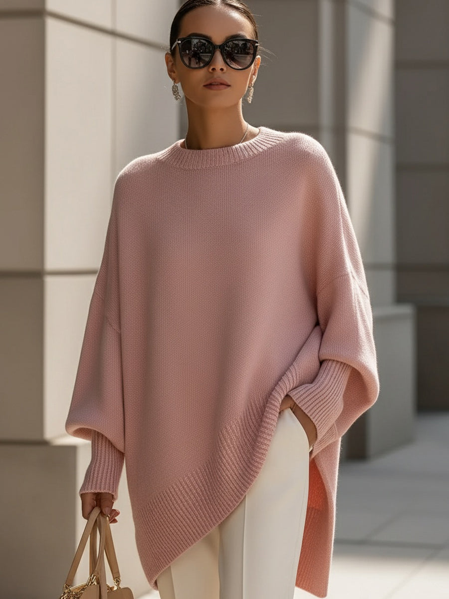 Jennifer | Jersey oversize con drapeado y escote amplio