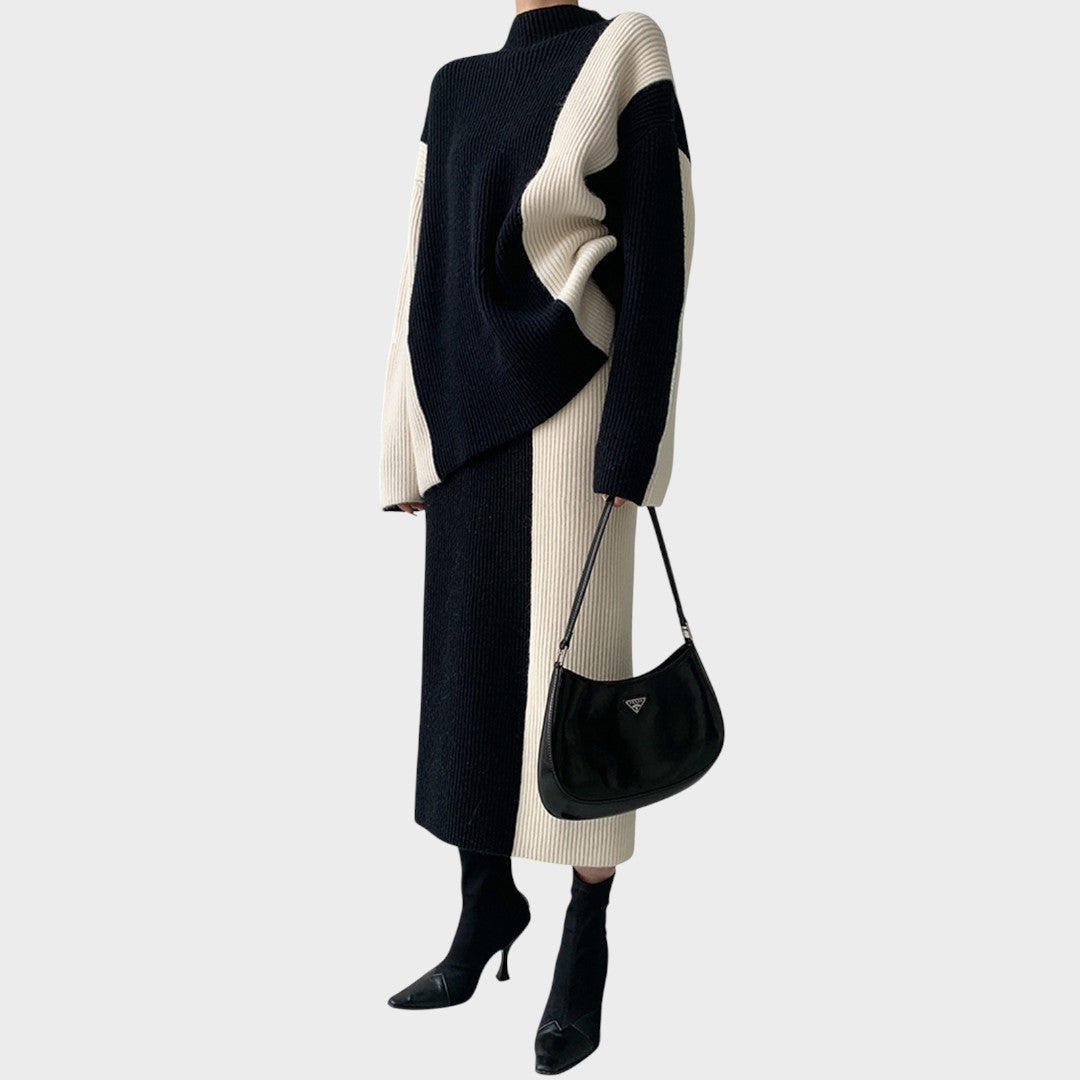 Pilar | Conjunto Falda y Suéter de Punto - Ana ruiz 