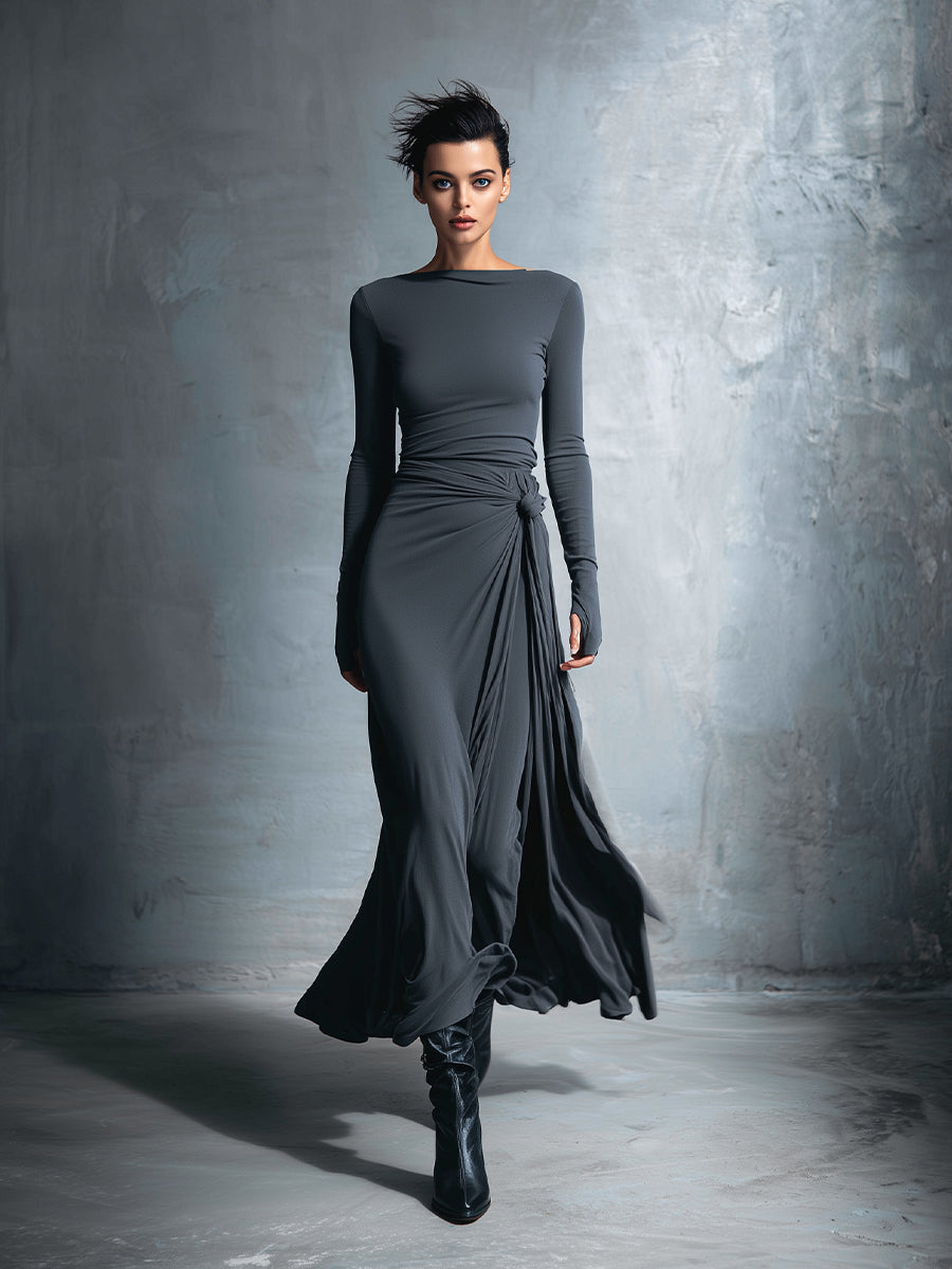 Victoria | Vestido con nudo lateral - Ana ruiz 