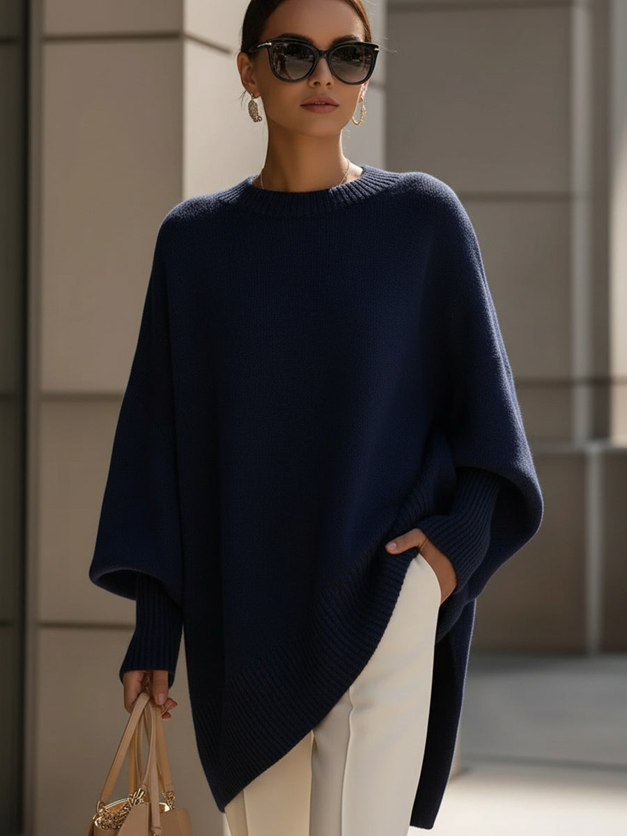 Jennifer | Jersey oversize con drapeado y escote amplio