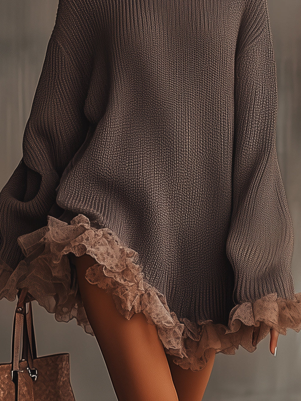 Nina | Vestido Suéter de Punto con Volantes - Ana ruiz 