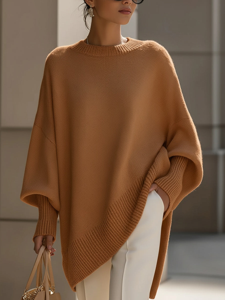 Jennifer | Jersey oversize con drapeado y escote amplio