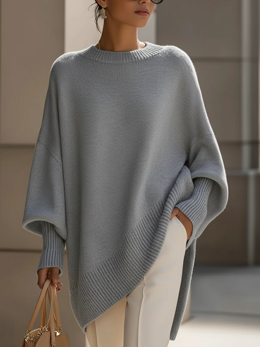 Jennifer | Jersey oversize con drapeado y escote amplio