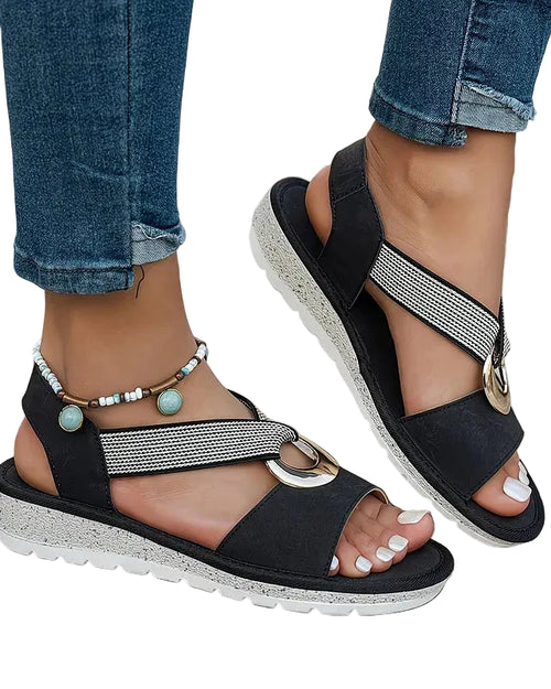 Skylar | Sandalias planas con hebilla metálica - Ana ruiz 