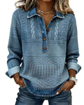 Raquel - Camisa texturizada con tapeta de botones - Ana ruiz 
