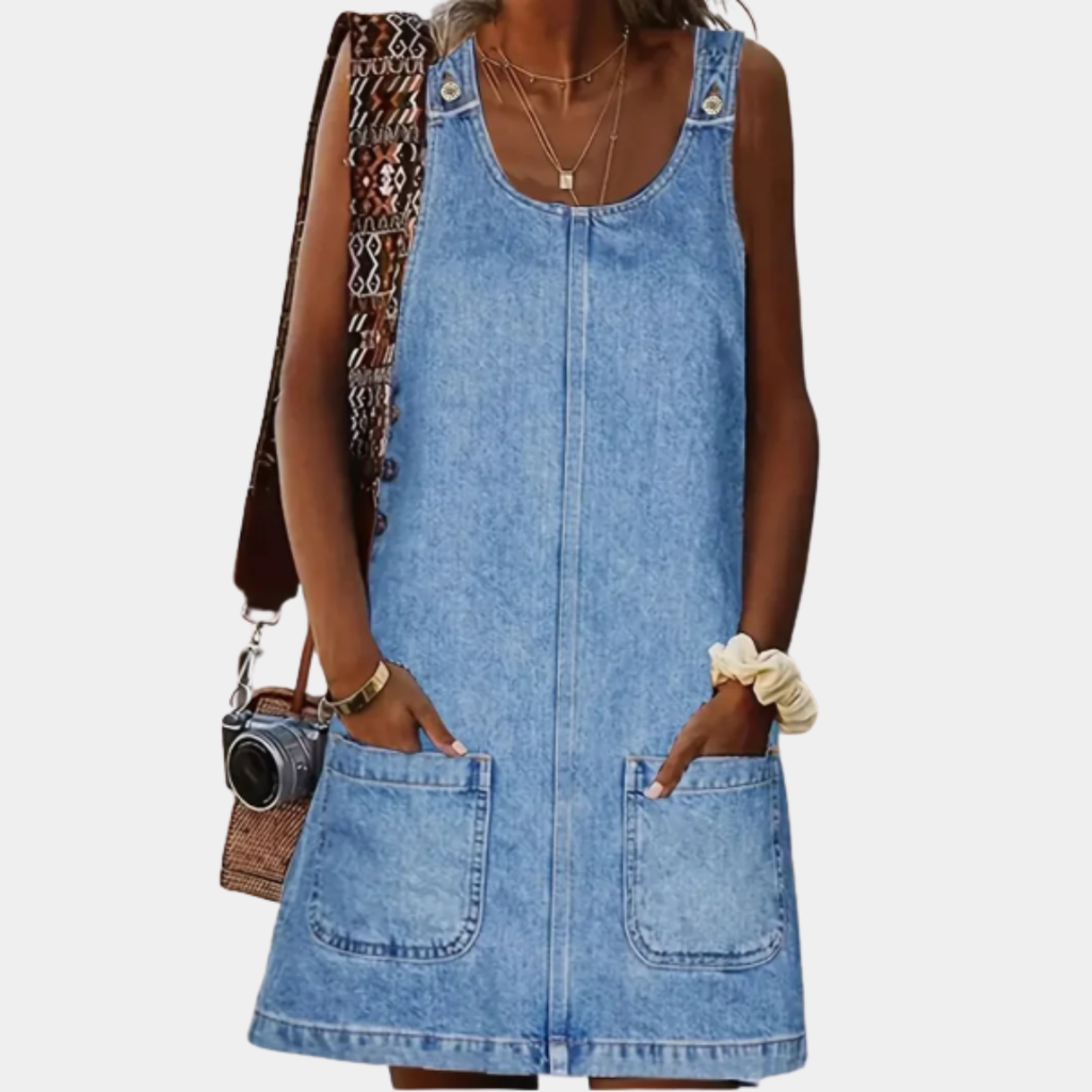 Saylor | Vestido de estilo denim relajado