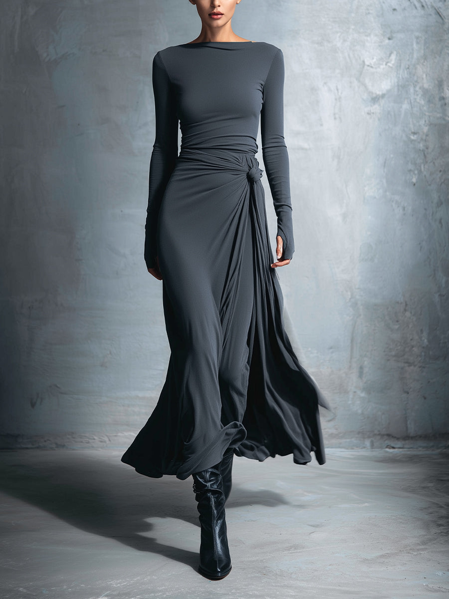 Victoria | Vestido con nudo lateral - Ana ruiz 