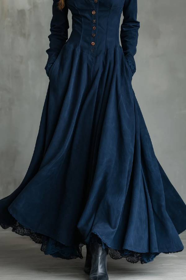 Zendaya | Vestido maxi con cuello camisero - Ana ruiz 