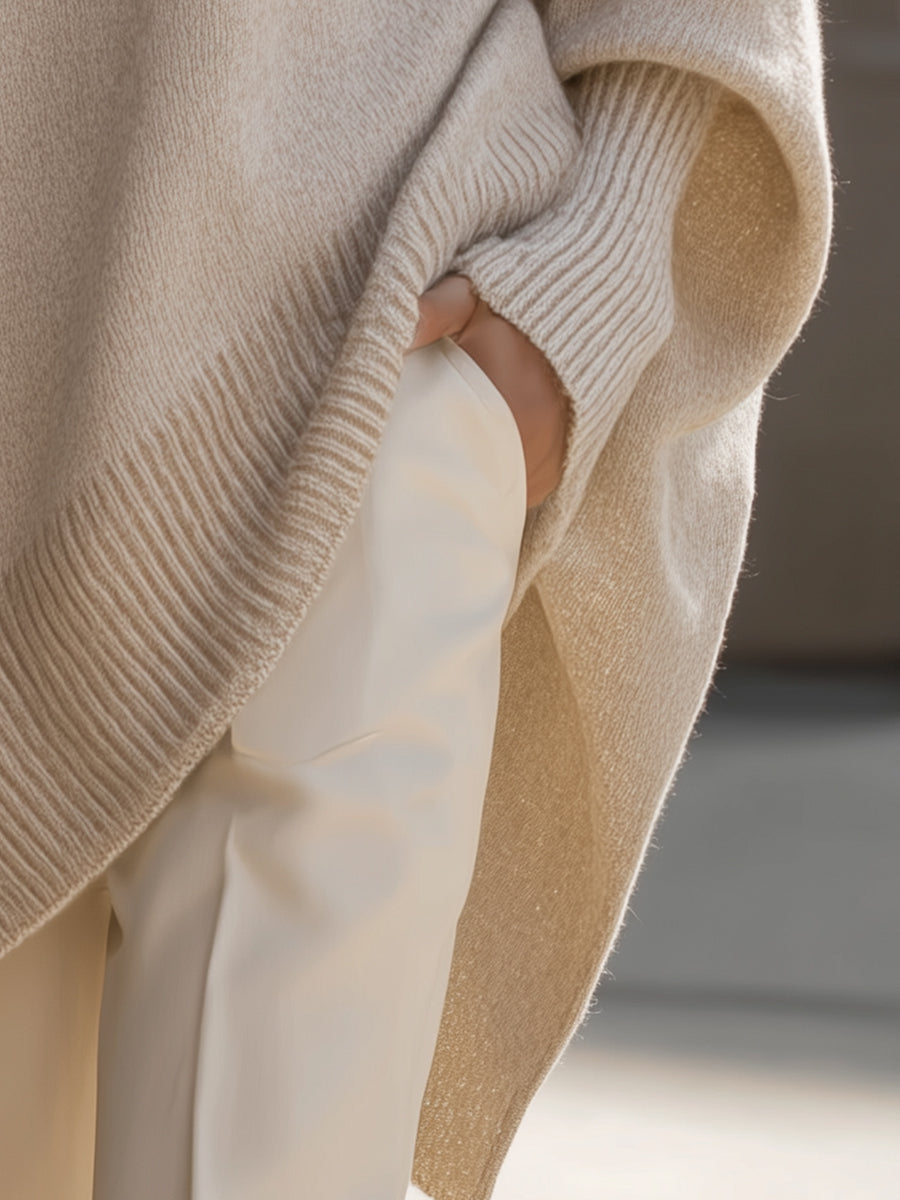 Jennifer | Jersey oversize con drapeado y escote amplio