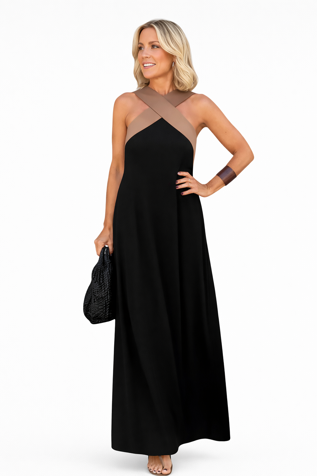 Carlotta l Vestido maxi con tirantes cruzados - Ana ruiz 