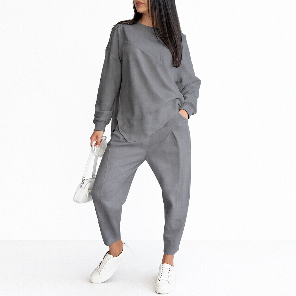 Irene l Conjunto de sudadera de manga larga y pantalones para mujer - Ana ruiz 