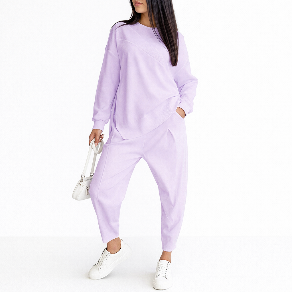 Irene l Conjunto de sudadera de manga larga y pantalones para mujer - Ana ruiz 