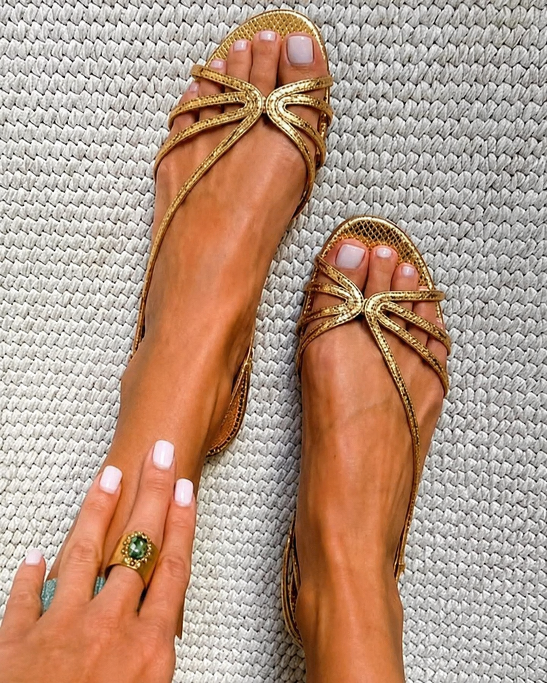 Camille™ | Sandalias Doradas, Elegancia Estival