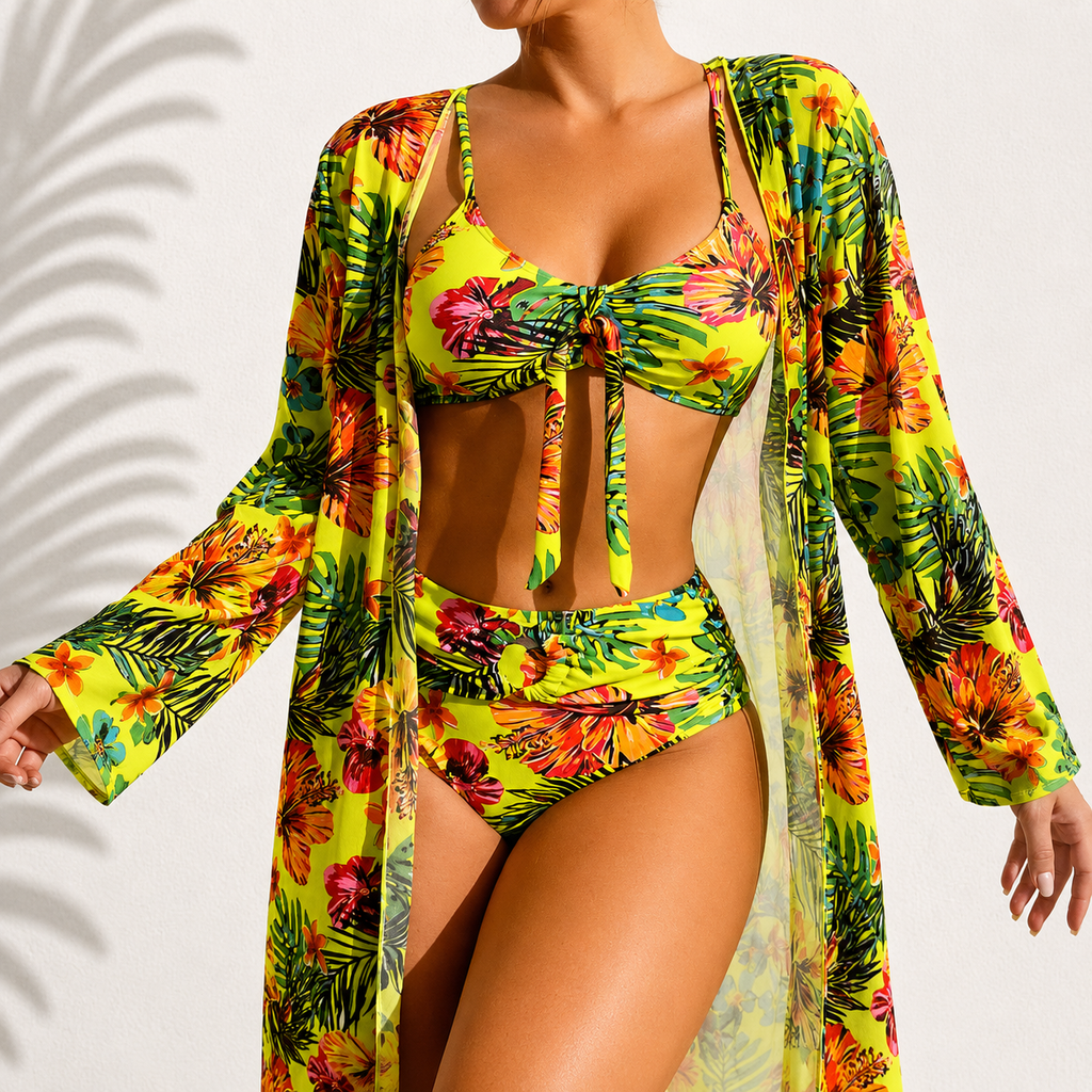 Marie | Bikini Tropical Deluxe de 3 Piezas