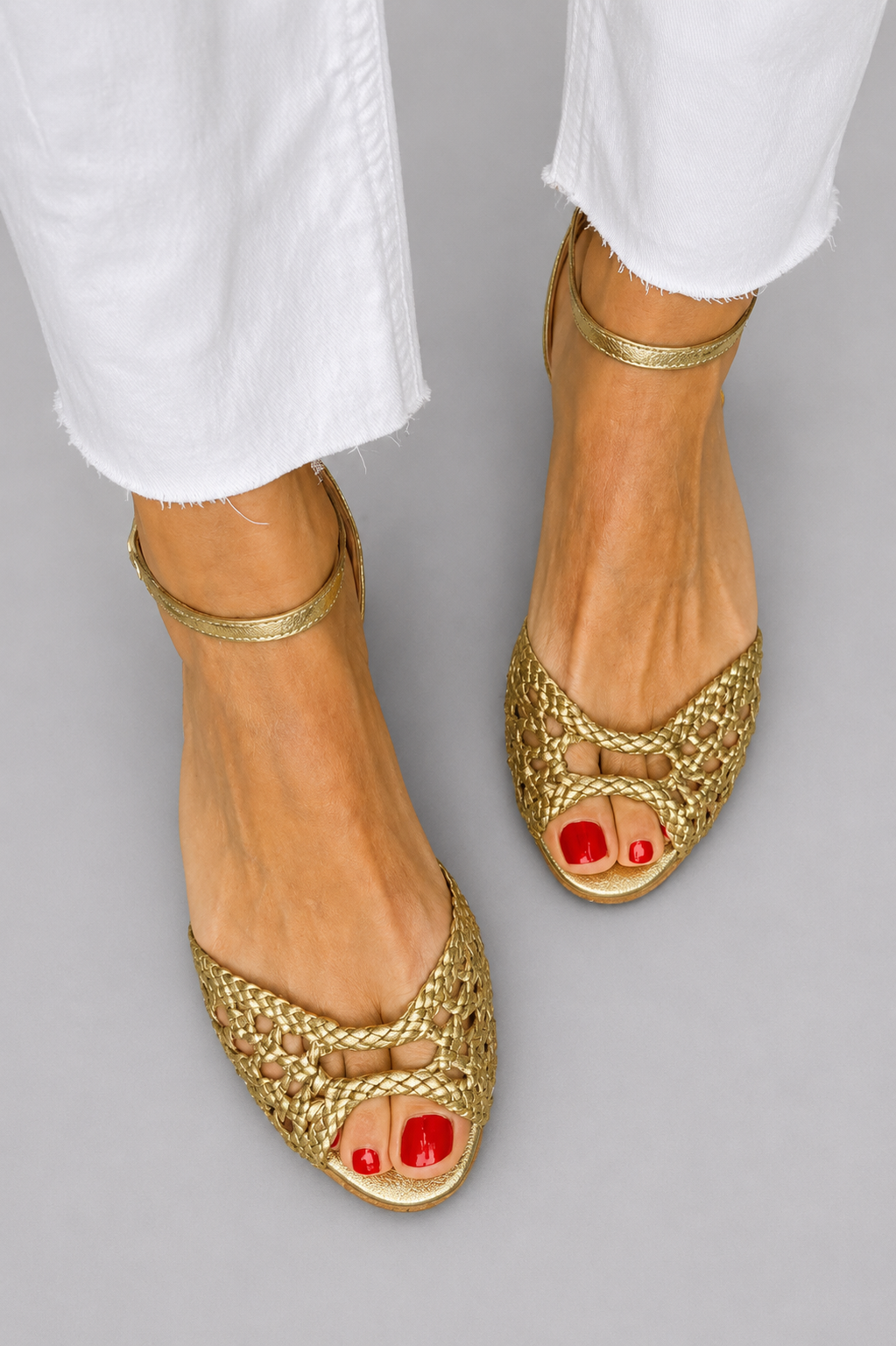 Isadora™ | Sandalias Trenzadas Doradas