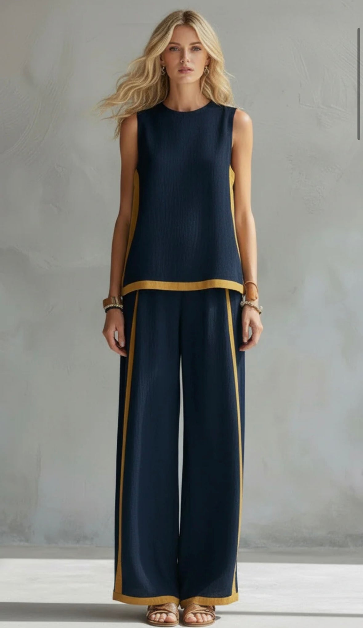 Leila | Elegante traje de algodón y lino - Ana ruiz 