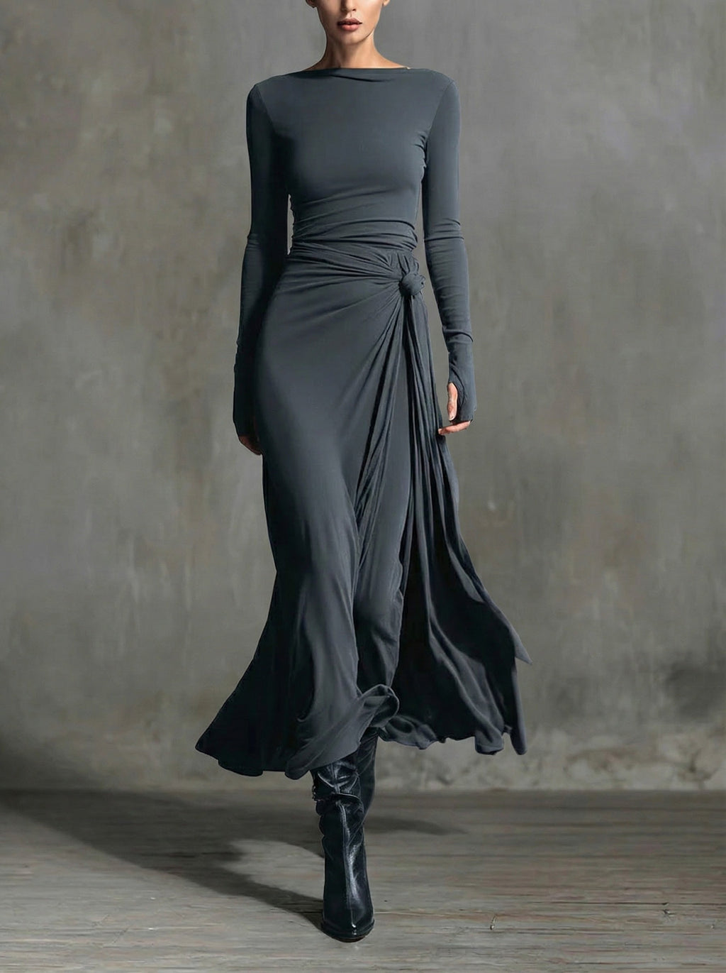Victoria | Vestido con nudo lateral - Ana ruiz 