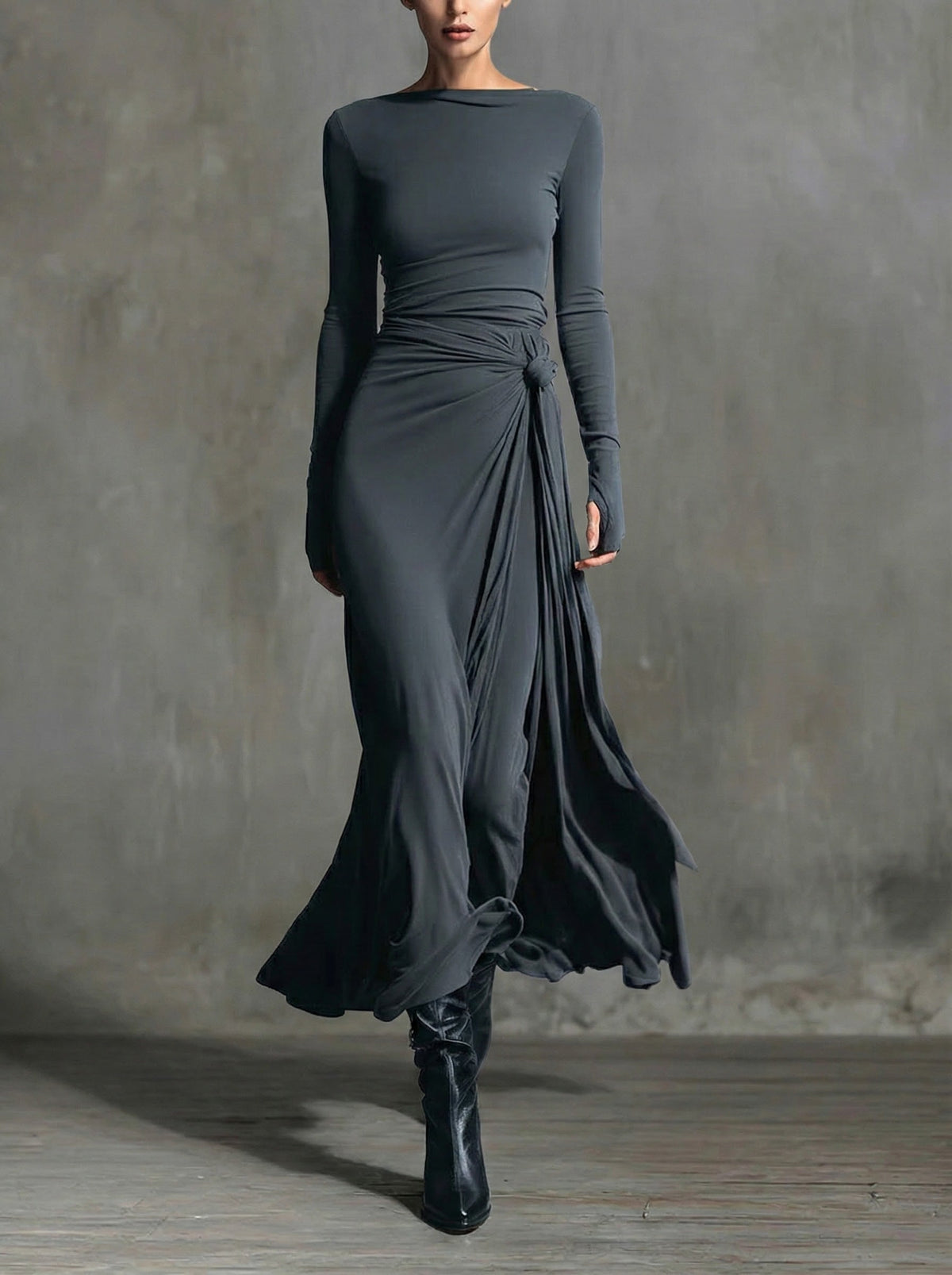 Victoria | Vestido con nudo lateral - Ana ruiz 