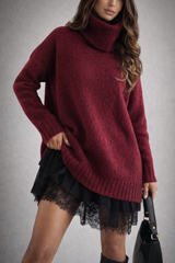 Jersey Rojo y Vestido Negro