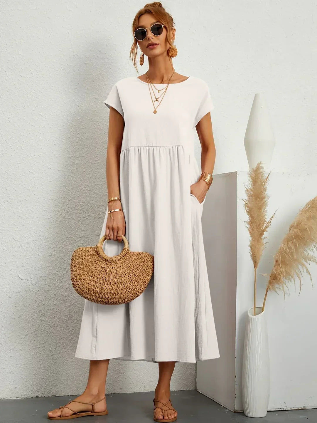 Gabriella | Vestido midi fluido, elegancia atemporal