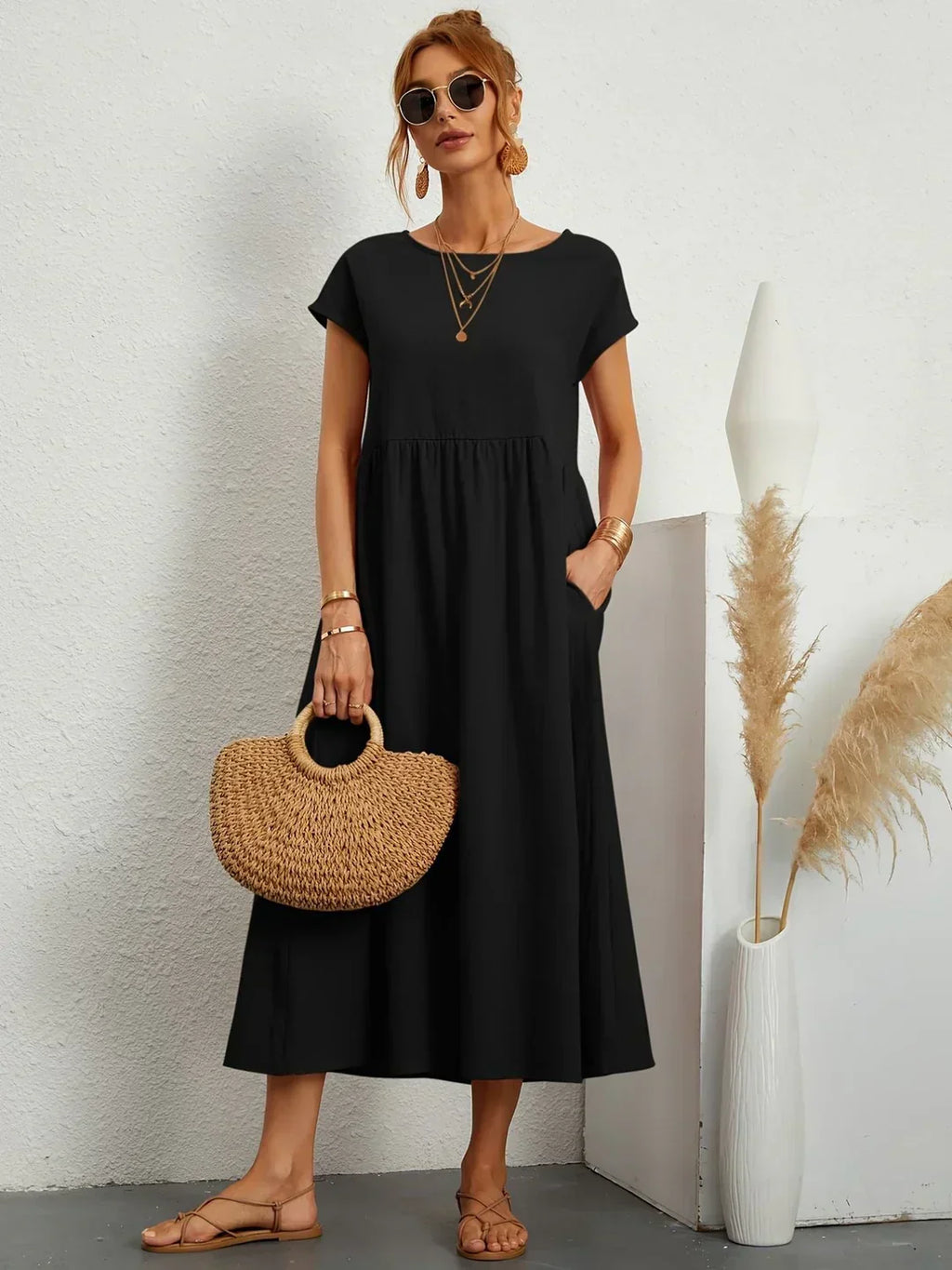 Gabriella | Vestido midi fluido, elegancia atemporal