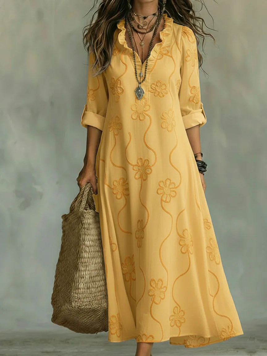 Carol | Vestido maxi confort floral de verano