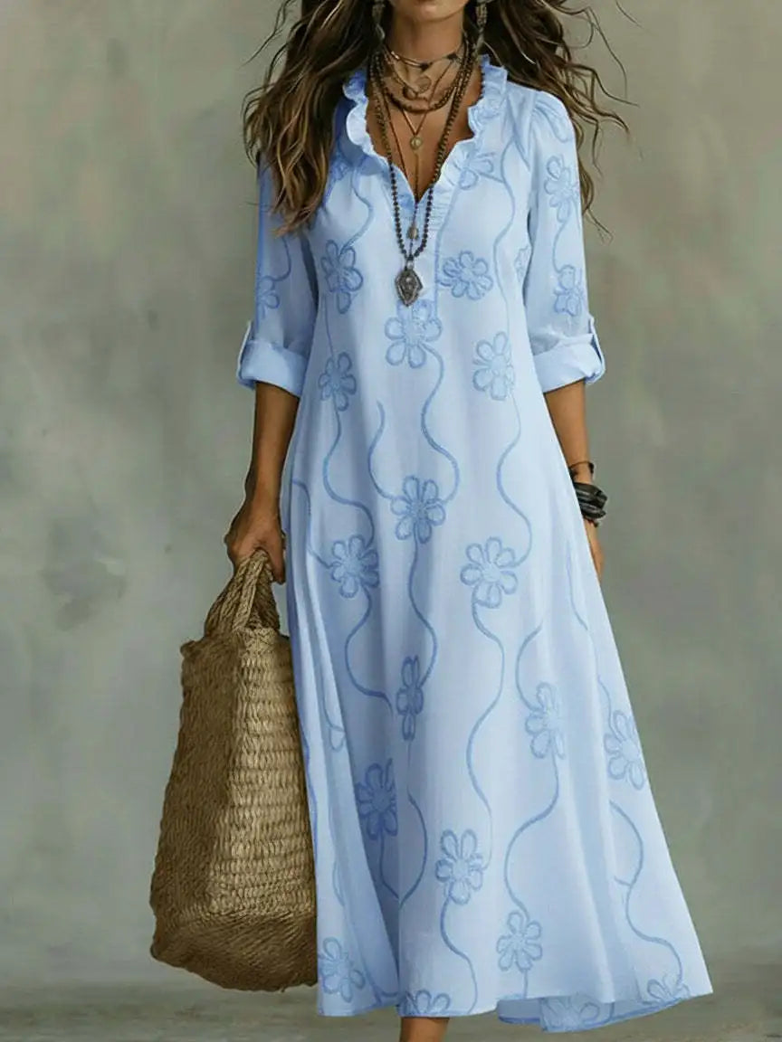 Carol | Vestido maxi confort floral de verano