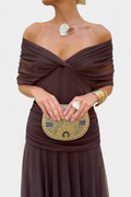 Alorda | Vestido largo floral con escote en V - Ana ruiz 