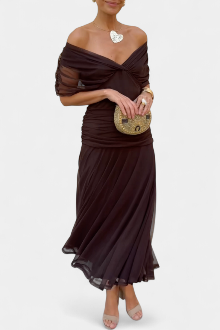 Alorda | Vestido largo floral con escote en V - Ana ruiz 