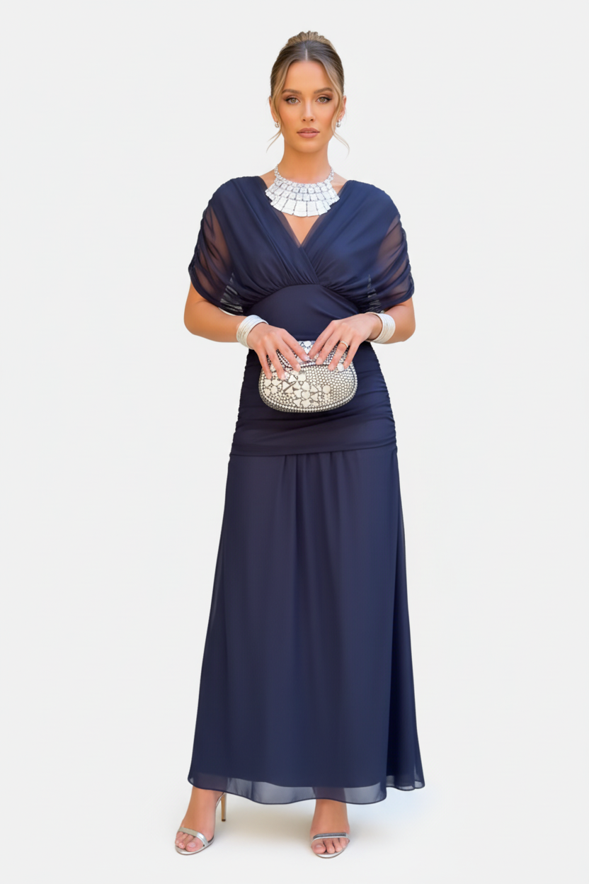 Alorda | Vestido largo floral con escote en V - Ana ruiz 