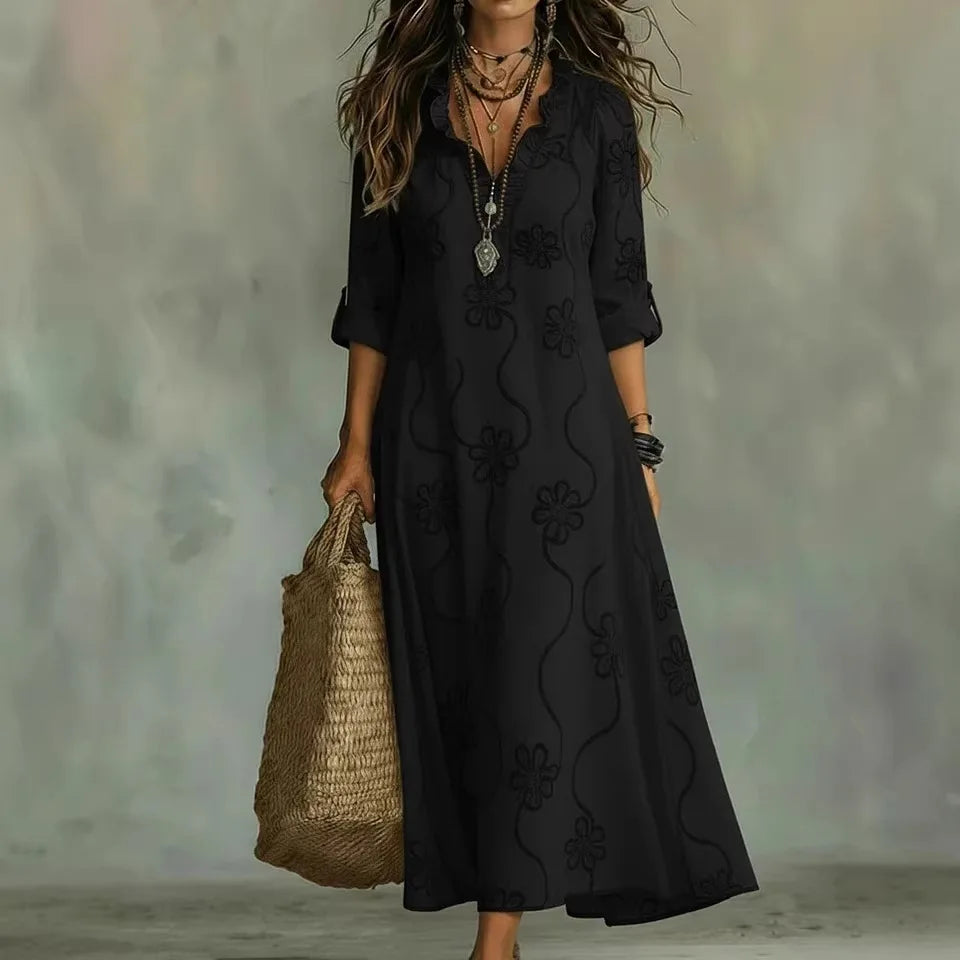 Carol | Vestido maxi confort floral de verano