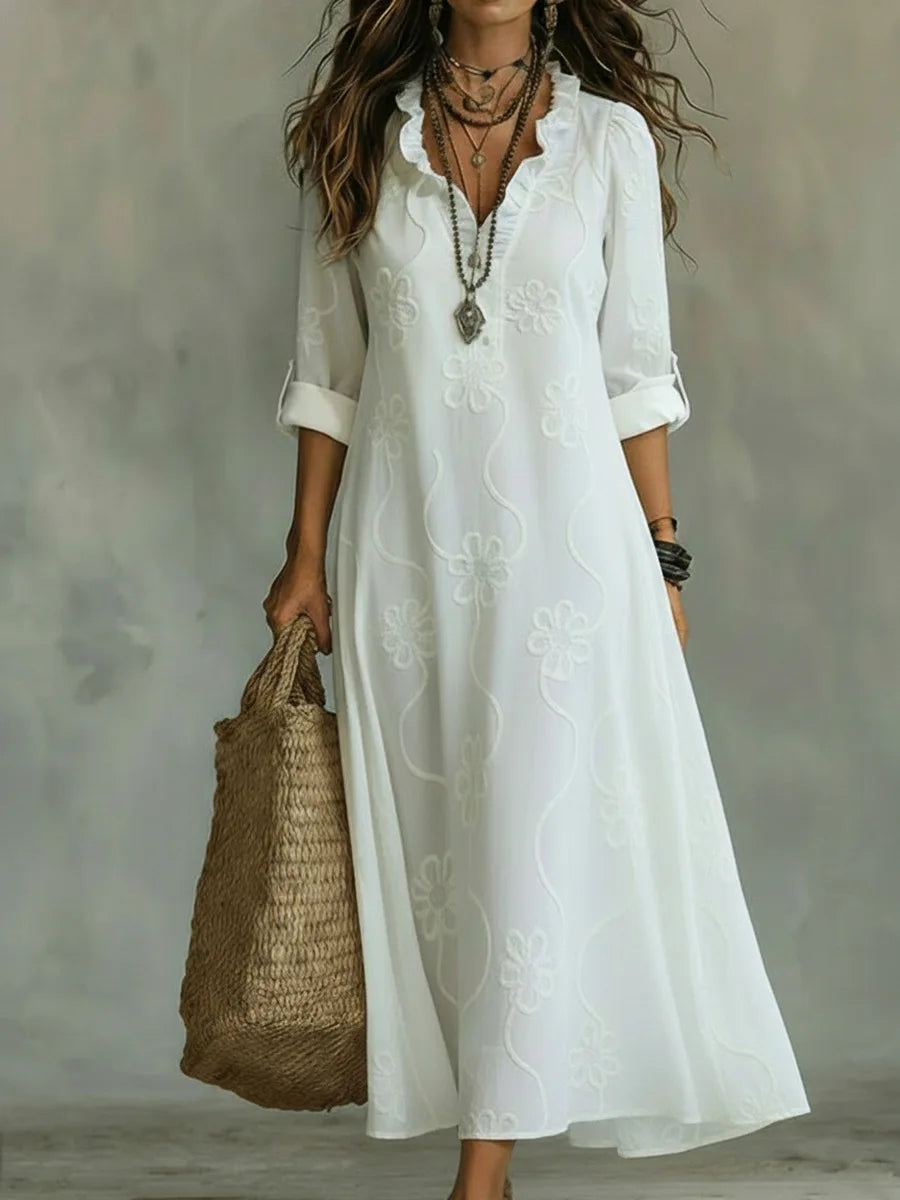 Carol | Vestido maxi confort floral de verano