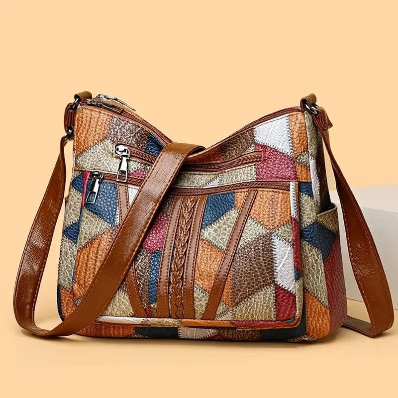 Laura | Bolso de mano de piel con mosaico - Ana ruiz 