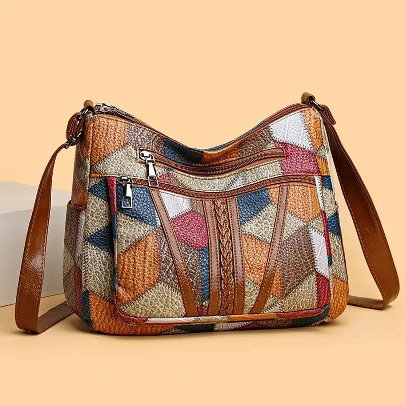 Laura | Bolso de mano de piel con mosaico - Ana ruiz 