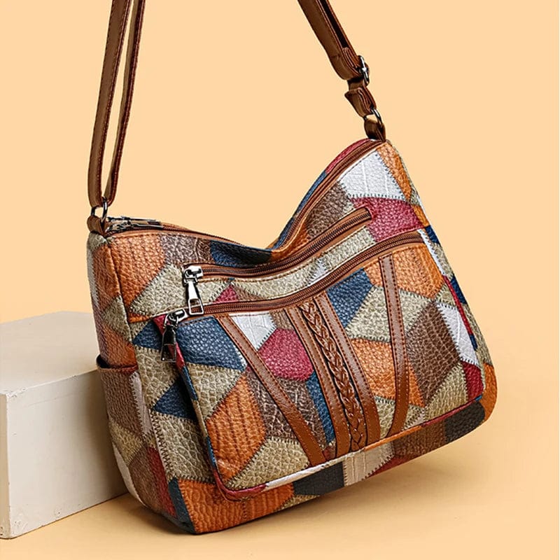 Laura | Bolso de mano de piel con mosaico - Ana ruiz 