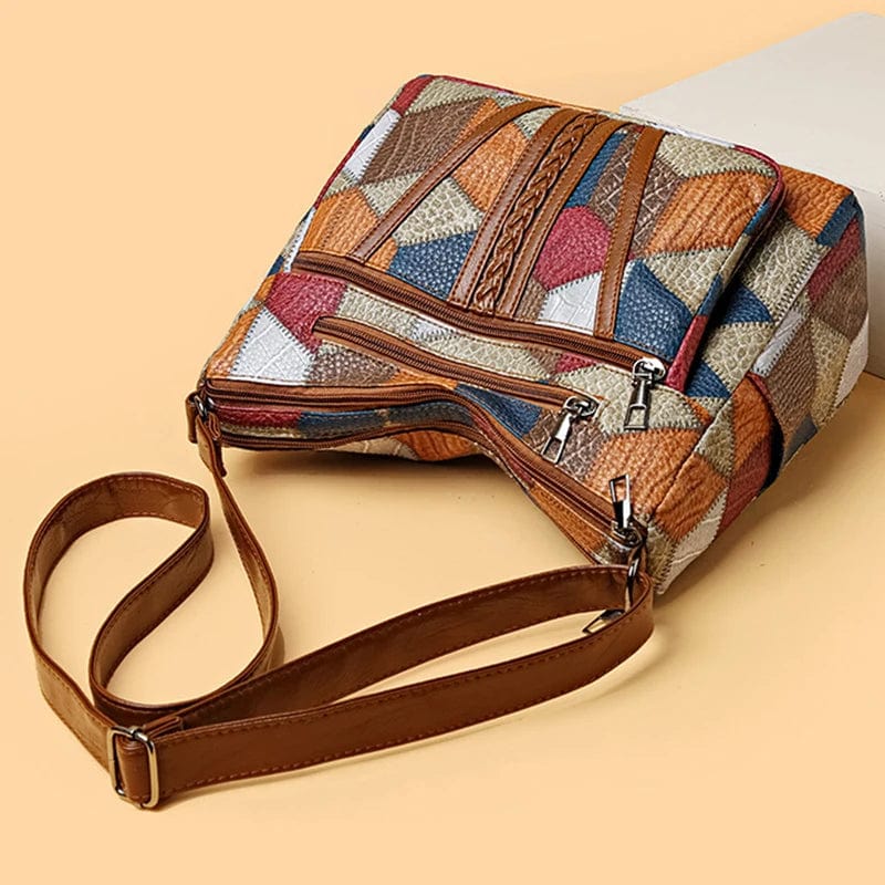 Laura | Bolso de mano de piel con mosaico - Ana ruiz 