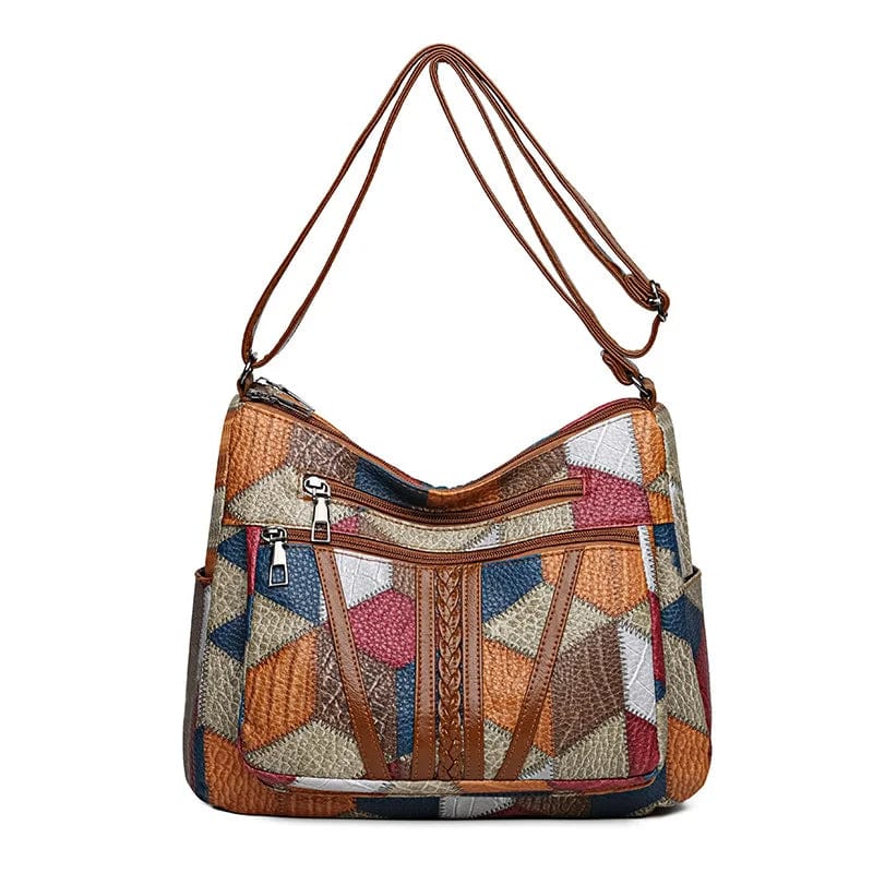 Laura | Bolso de mano de piel con mosaico - Ana ruiz 