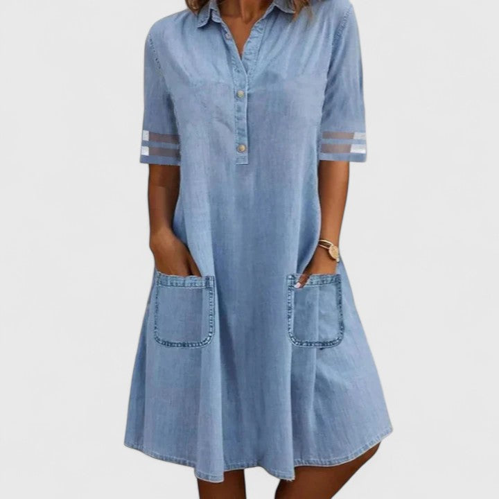 Brittany | Vestido de denim que favorece la silueta