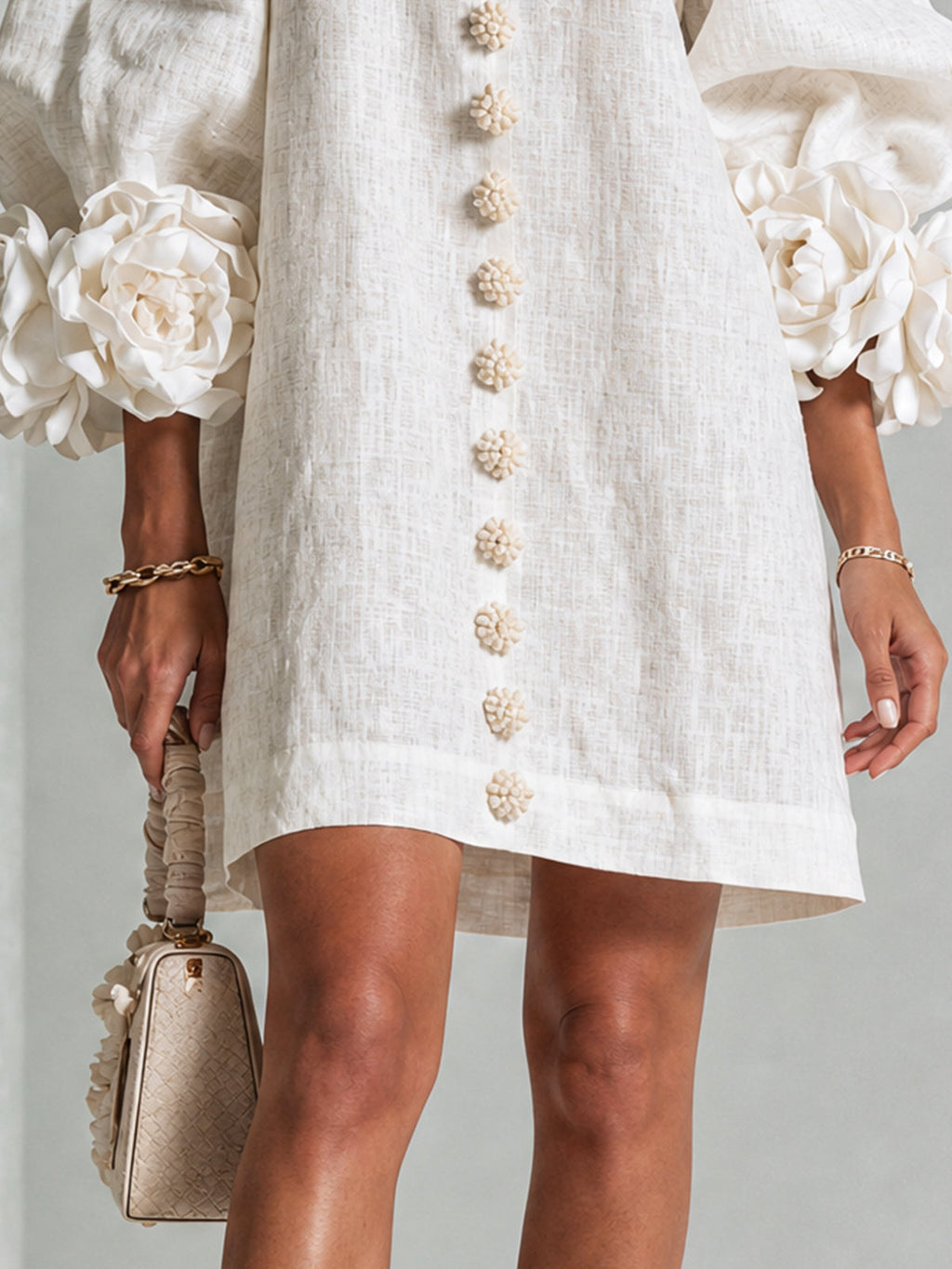 Rosalie | Vestido Mini con Detalle de Nudo en los Puños - Ana ruiz 