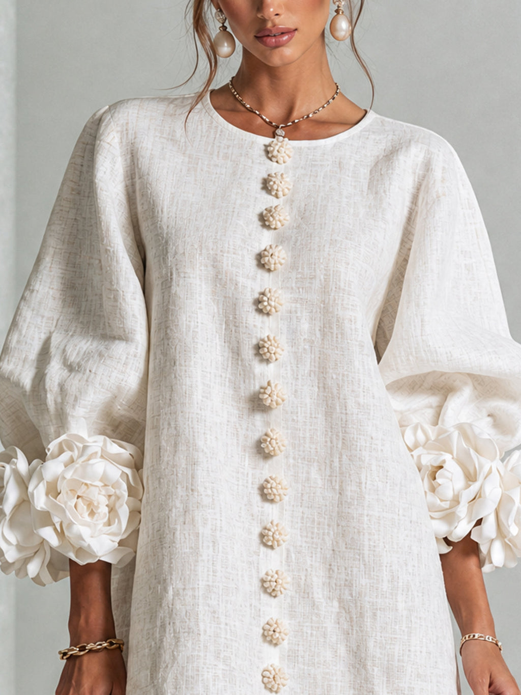 Rosalie | Vestido Mini con Detalle de Nudo en los Puños - Ana ruiz 