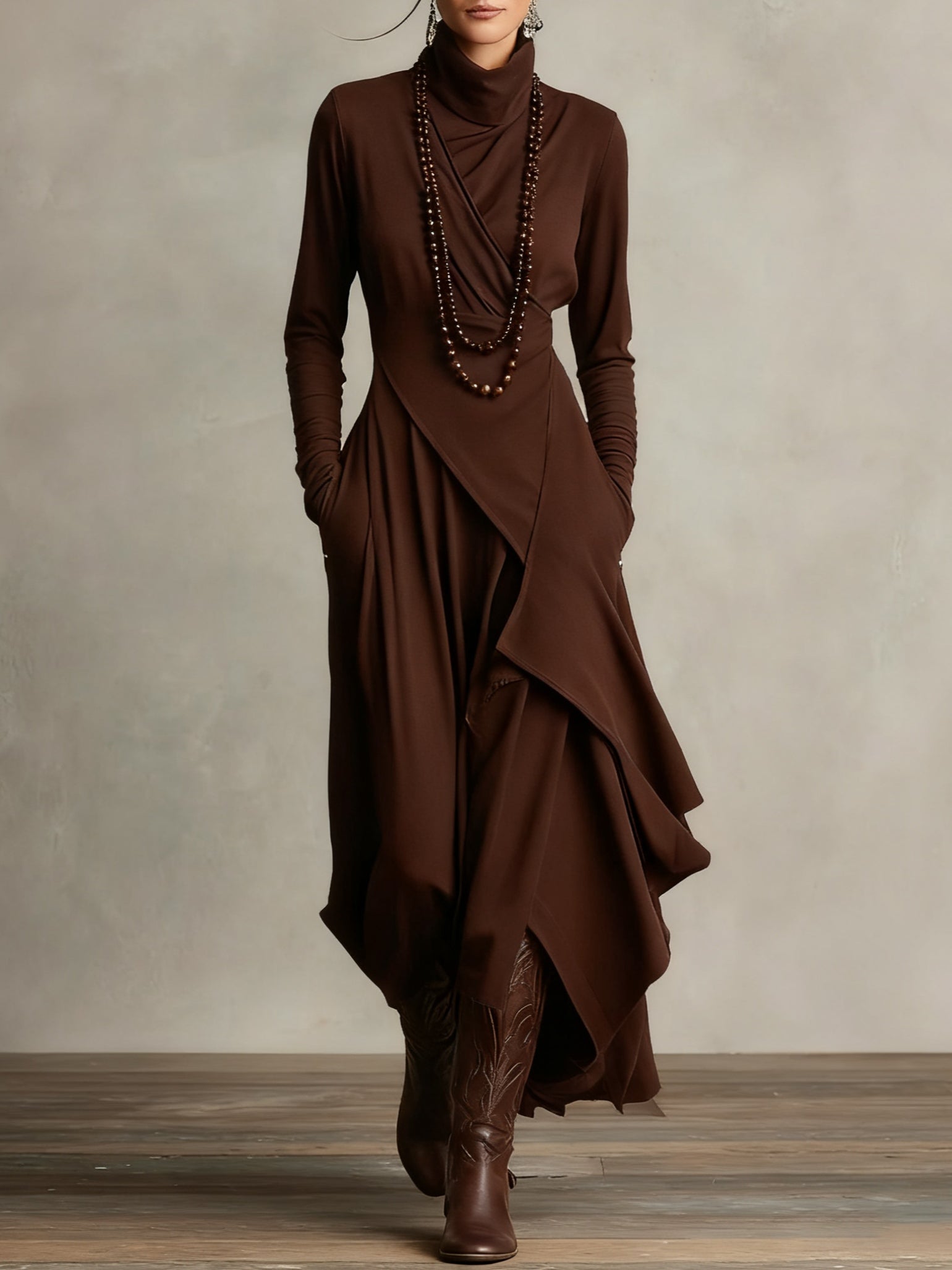 Malva | Vestido Maxi de Cuello Alto - Ana ruiz 