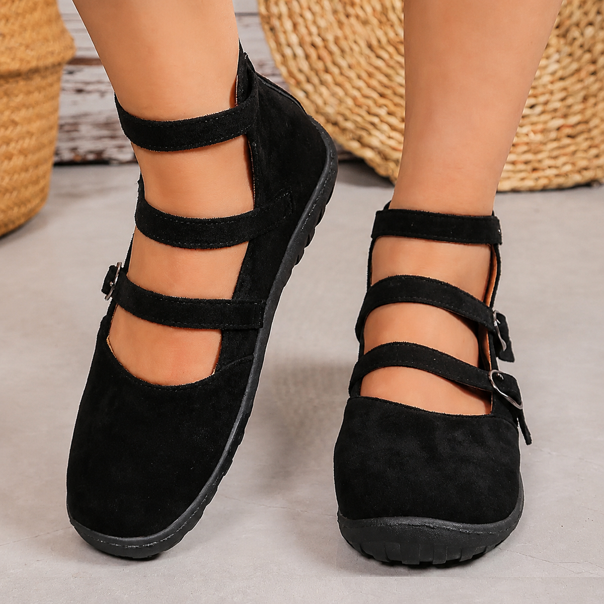Zapatos Annabel negros - vista frontal
