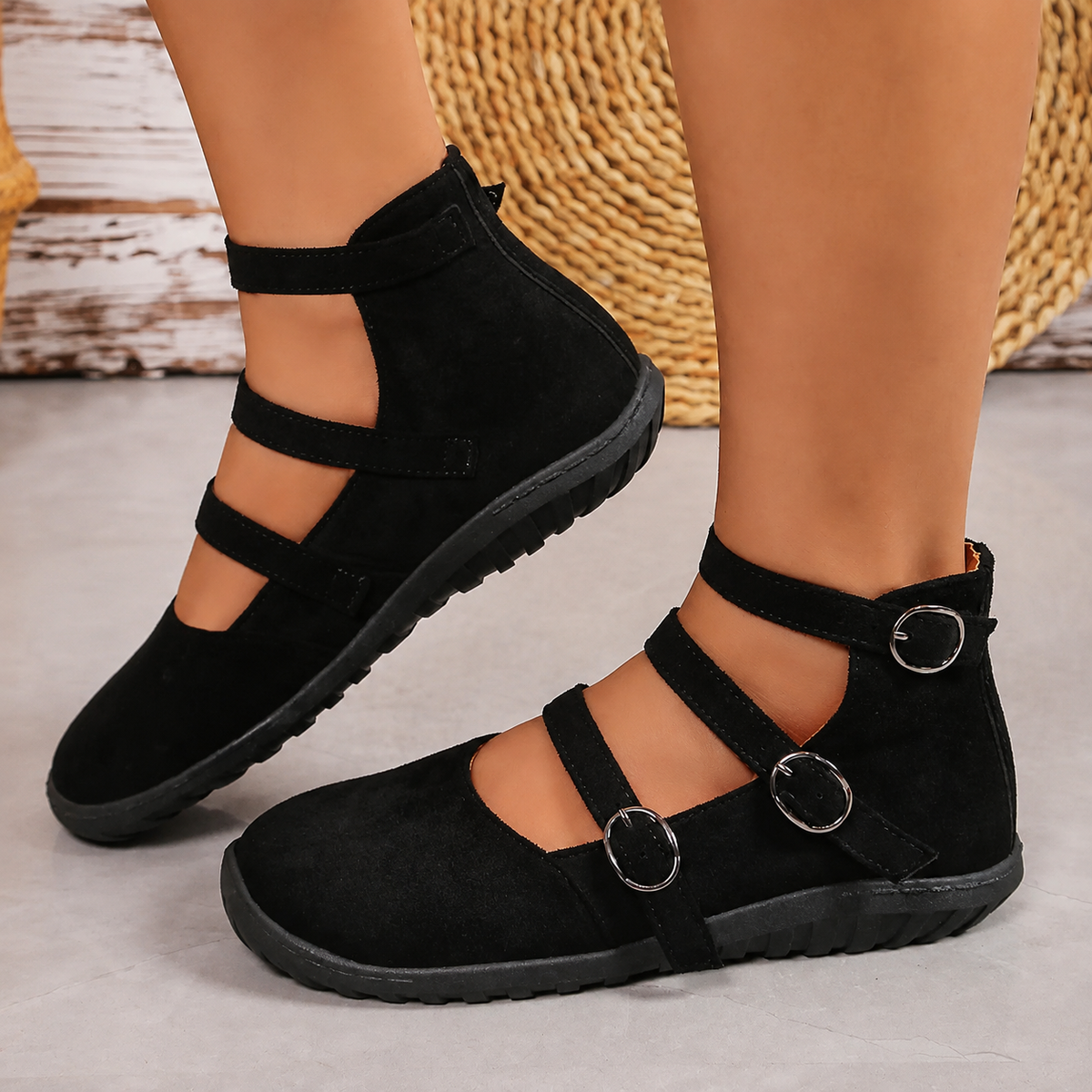 Zapatos Annabel negros - vista lateral