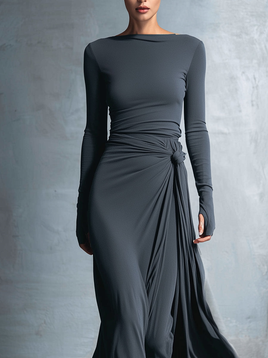 Victoria | Vestido con nudo lateral - Ana ruiz 