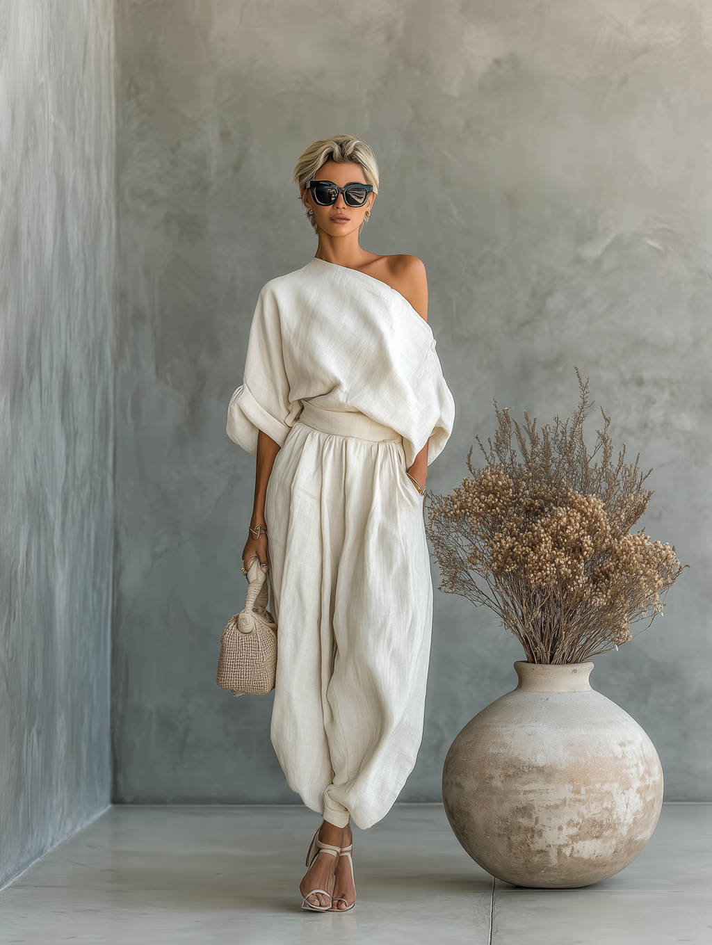 Lisa | Top suave de hombros descubiertos y pantalones tapered - Ana ruiz 