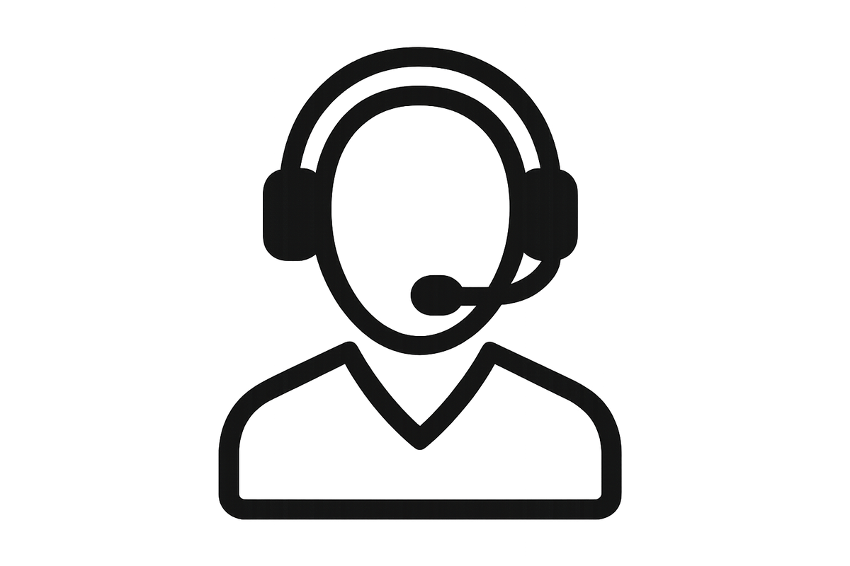 ha un icono de servicio al cliente negro sin fondo 