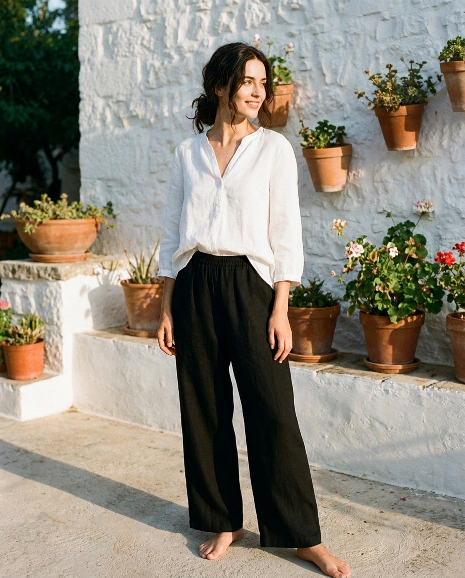 Amalia - modelo pantalón negro