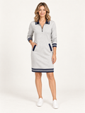 Nadège – vestido deportivo chic, portada premium con modelo rubia