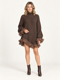 Nina – vestido suéter con volantes, portada premium con modelo rubia